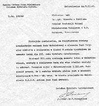 1949: zlecenie inż. A. Rumińskiej wykładów z zielarstwa dla III roku<br>Wydziału Ogrodniczego